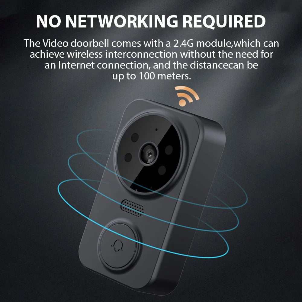 Wireless Video Doorbell with 4.3-Inch Monitor