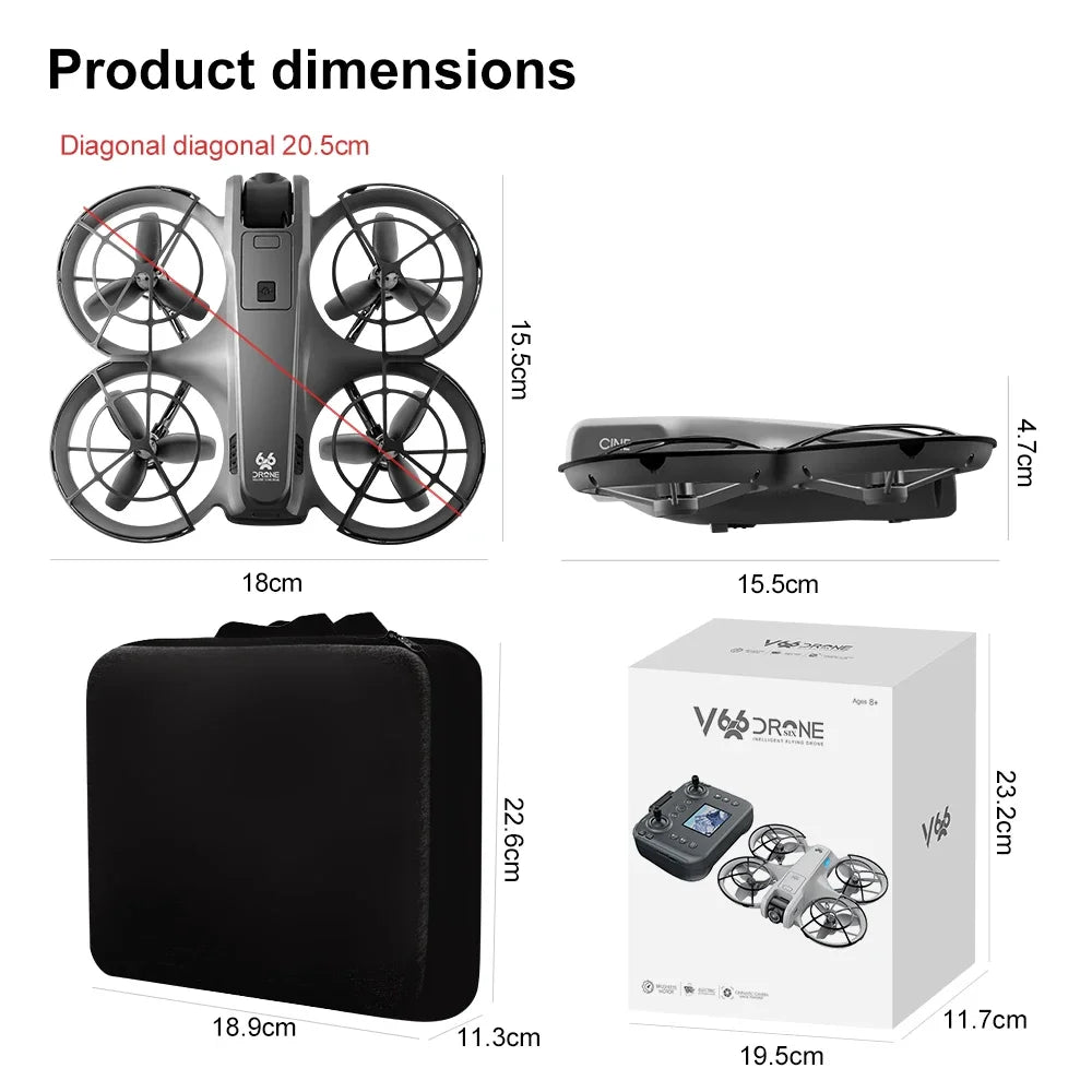 Lenovo V666 4K WiFi Drone with Obstacle Avoidance & Brushless Motor