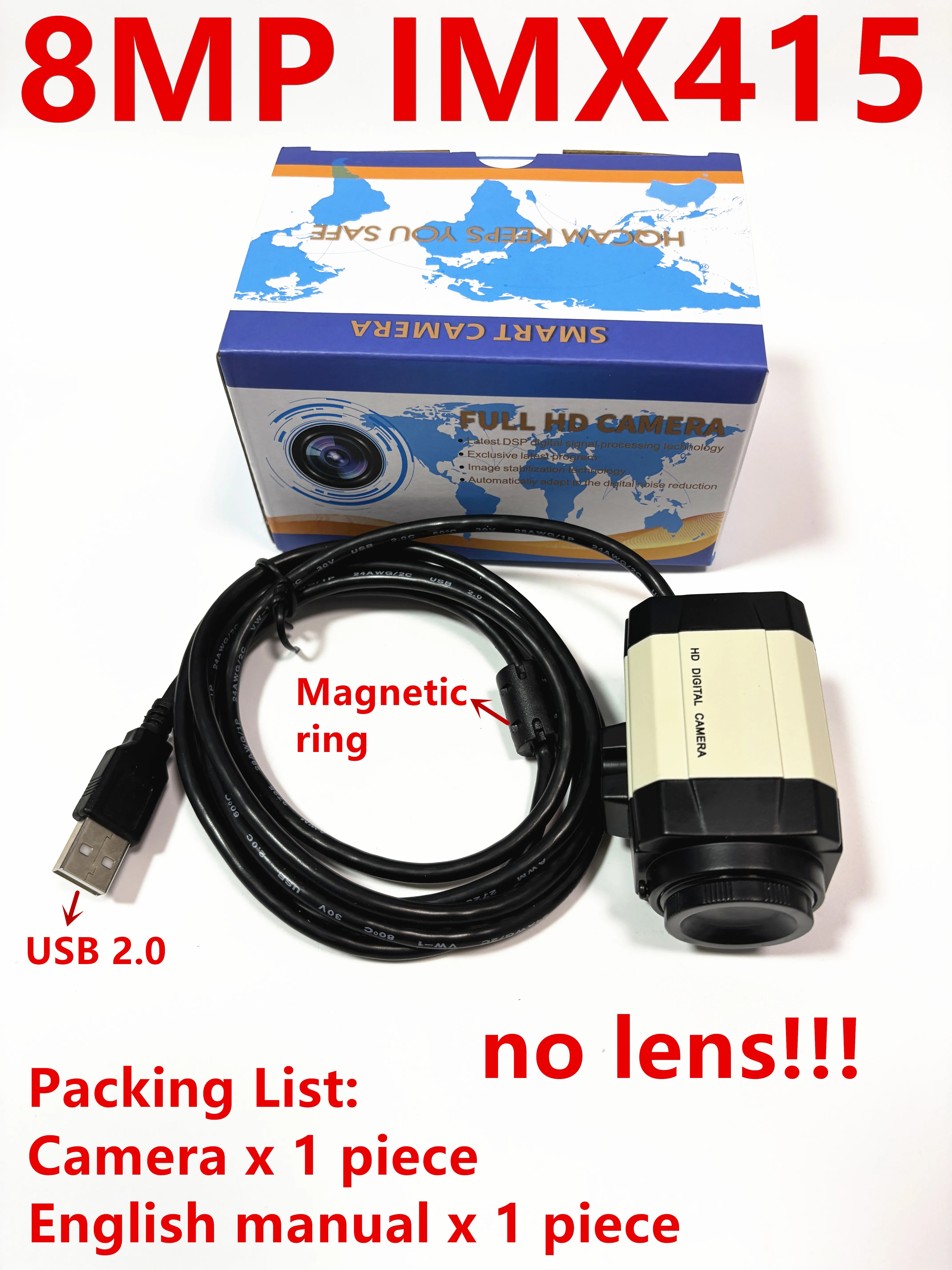 8MP UVC USB Webcam with 5-50mm Optical Zoom Lens