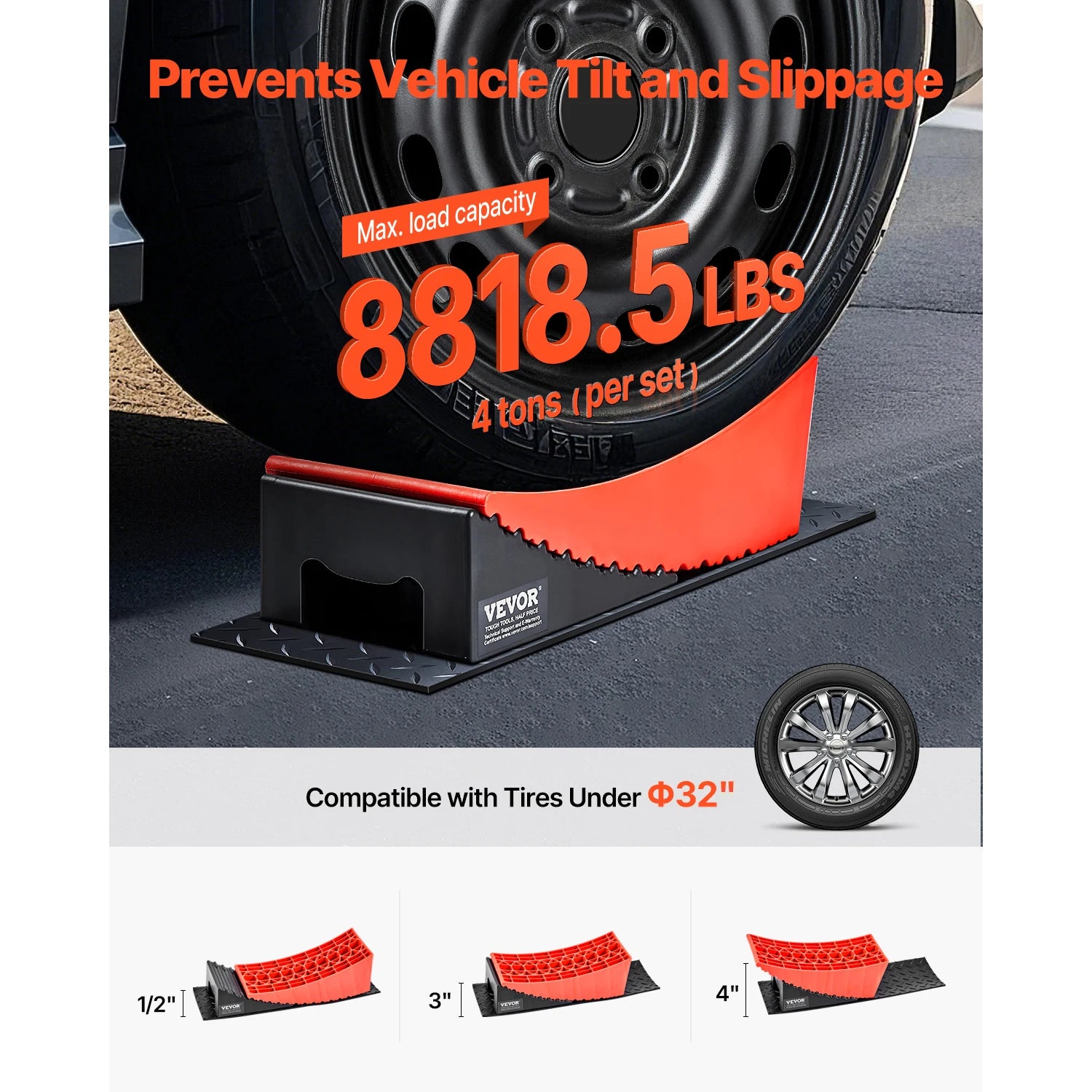 RV Camper Levelers Kit with Anti-Slip Mats, Bag & Level Tool