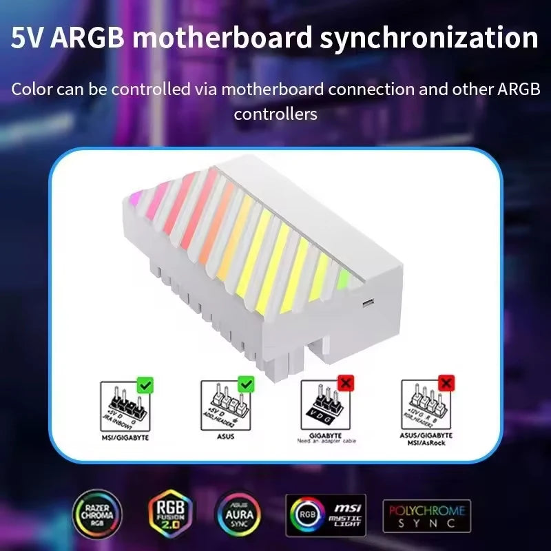 Adaptateur d’alimentation 24 broches ATX pour carte mère, 90°