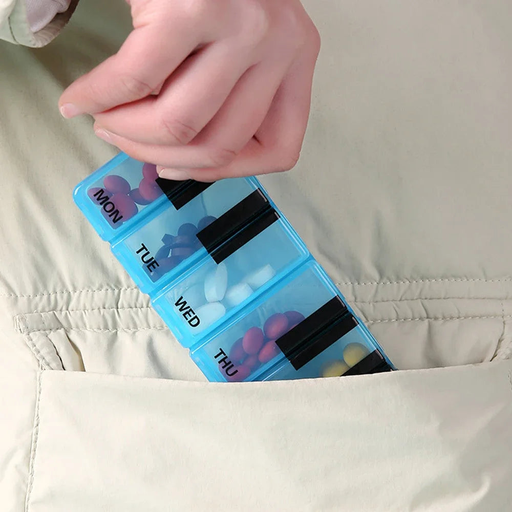 Seven-Day Pill Organiser with Individual Lids