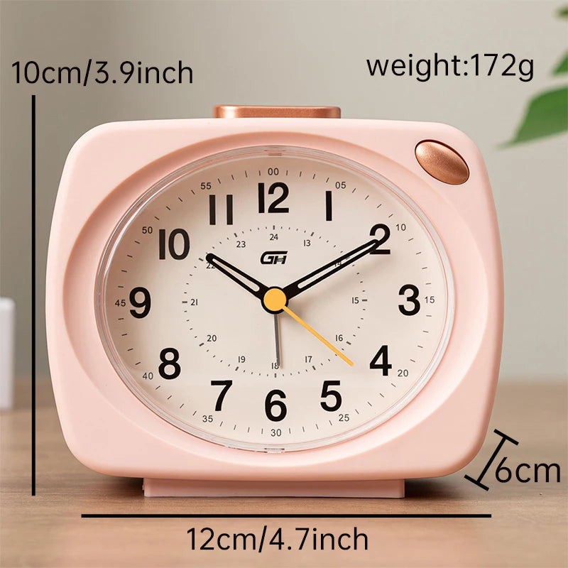 Analogue Alarm Clock with Snooze, Colour Options