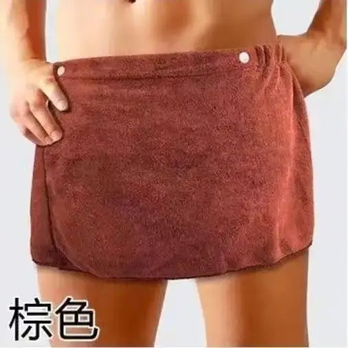 Men’s Quick-Dry Bath Towel Skirt for Beach and Swimming