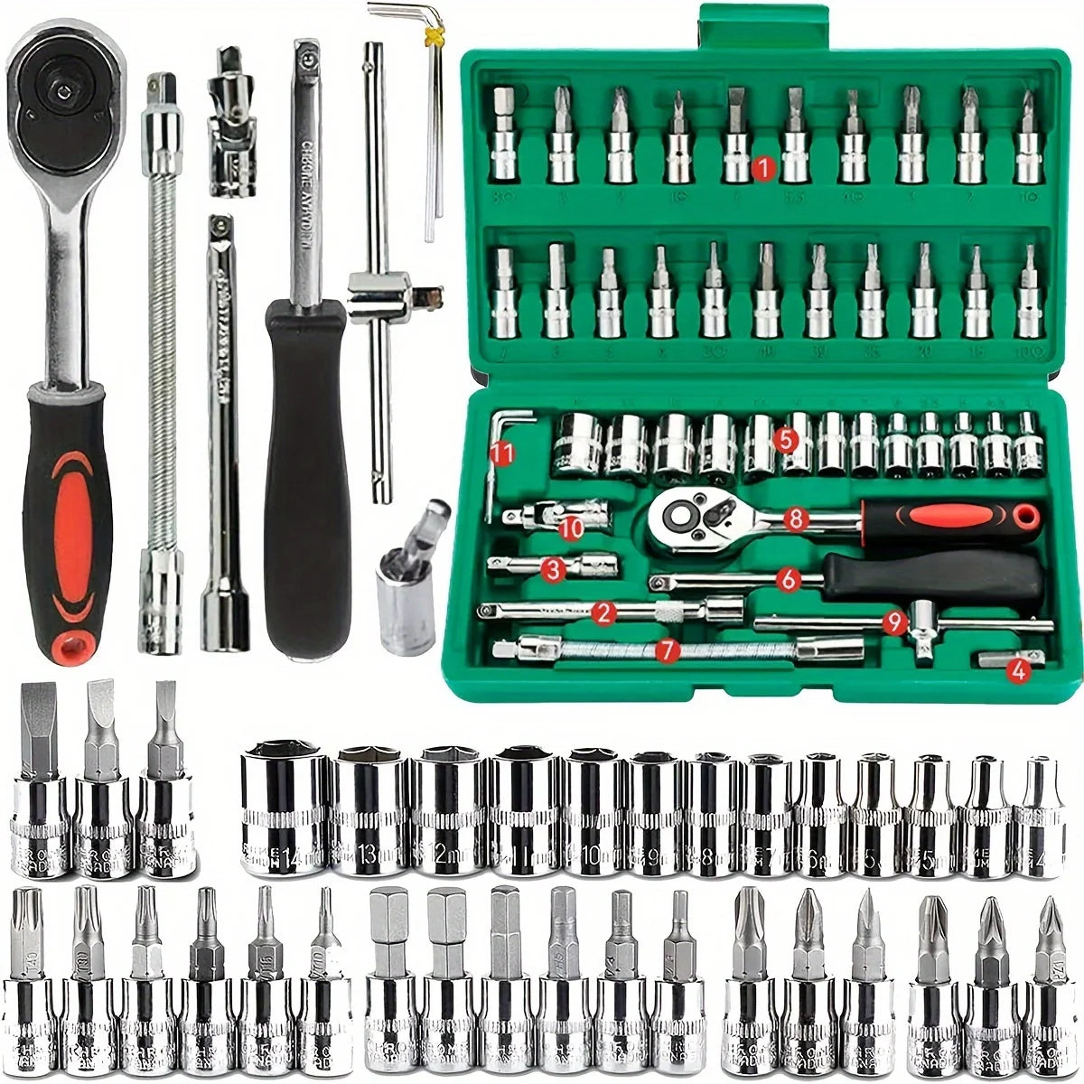 46-Piece Socket and Bit Tool Kit - Options
