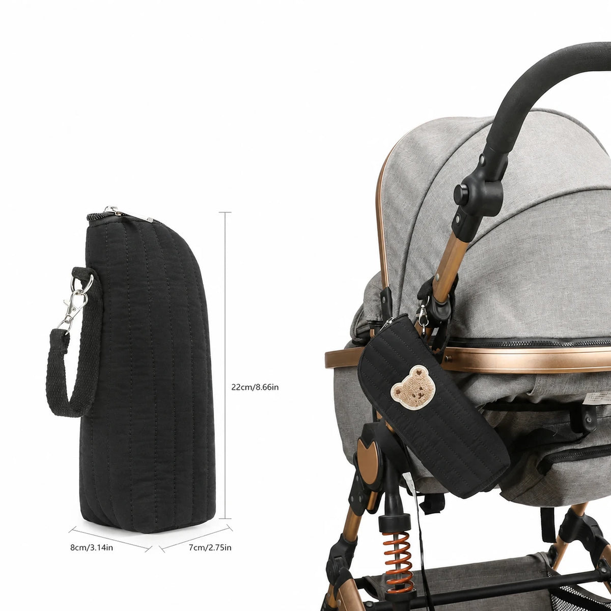 Insulated Bottle Carry Bag with Zip Closure