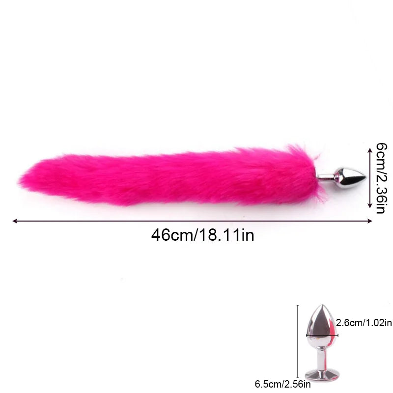 Anal Plug Sexy Fox Tail Vaginal Plug Dildo Masturbation Anal Vibrator Men Prostate Massager Female Masturbator Anal Masturbating