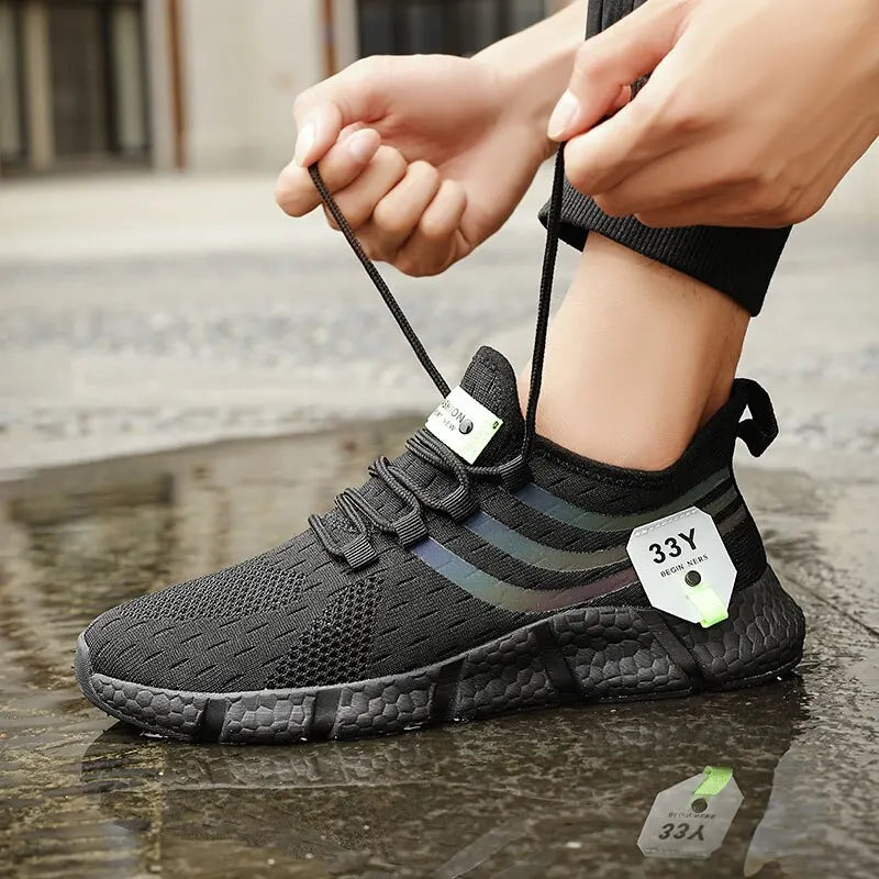 Mesh veterschoenen voor heren