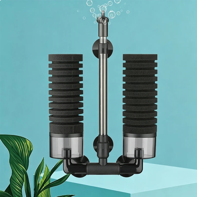 Dual-Sponge Aquarium Filter, Unit/Media Options