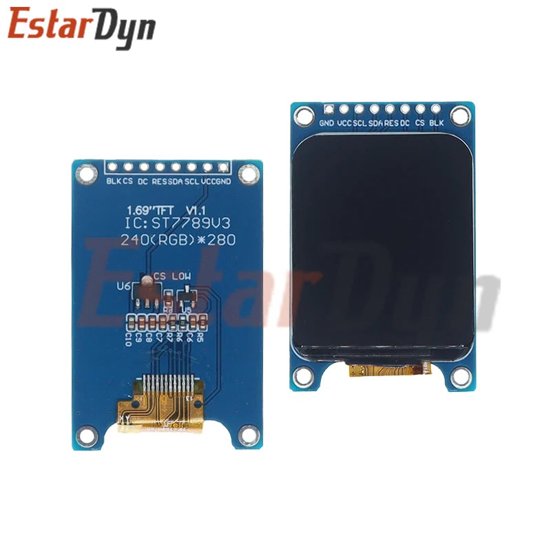 Modul displeja TFT IPS 1,69-Inch s radičom ST7789 a rozhraním SPI