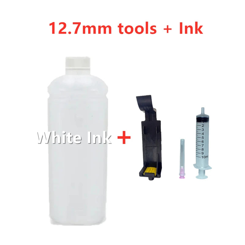 Eco 100ml Refillable Ink Compatible Quick-drying Solvent Ink Refill Ink Tool Snap Fill for 12.7mm Handheld Inkjet Printer