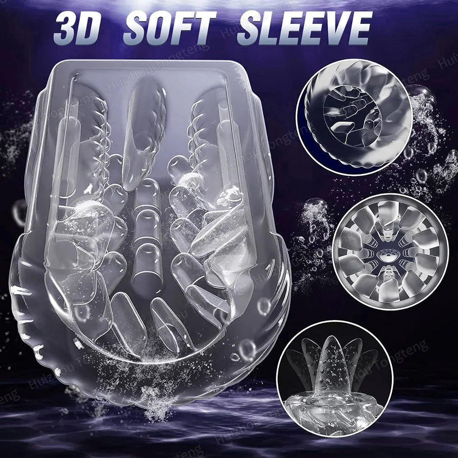 İtme ve Emme Modlarına Sahip Otomatik Erkek Mastürbatör Penis Pompası