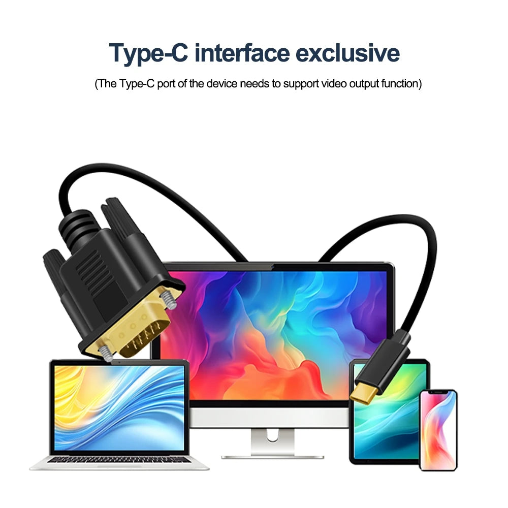 Pretvorniški kabel USB-C ali HDMI za VGA oziroma DVI