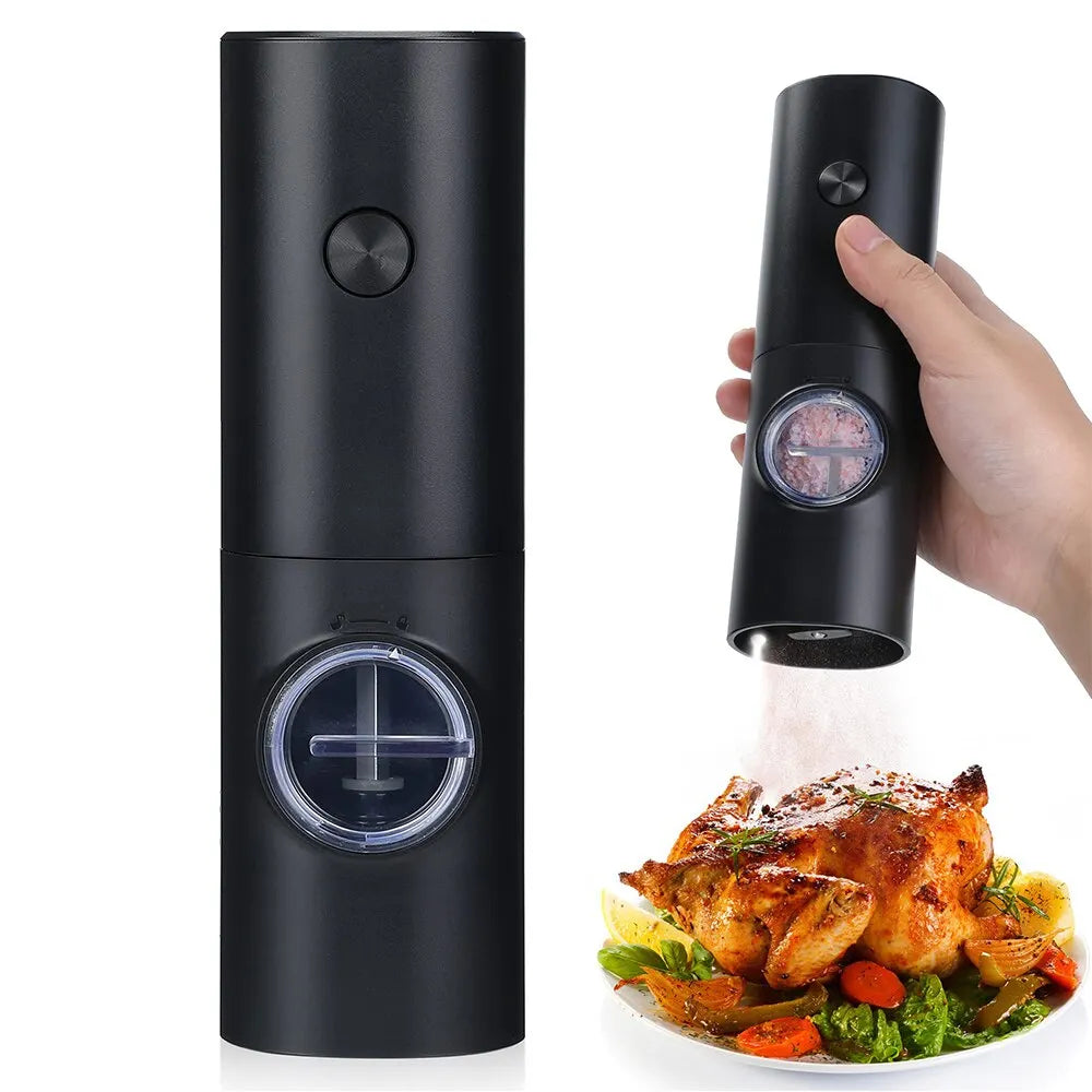 Electric Salt or Pepper Grinder with Adjustable Ceramic Burr