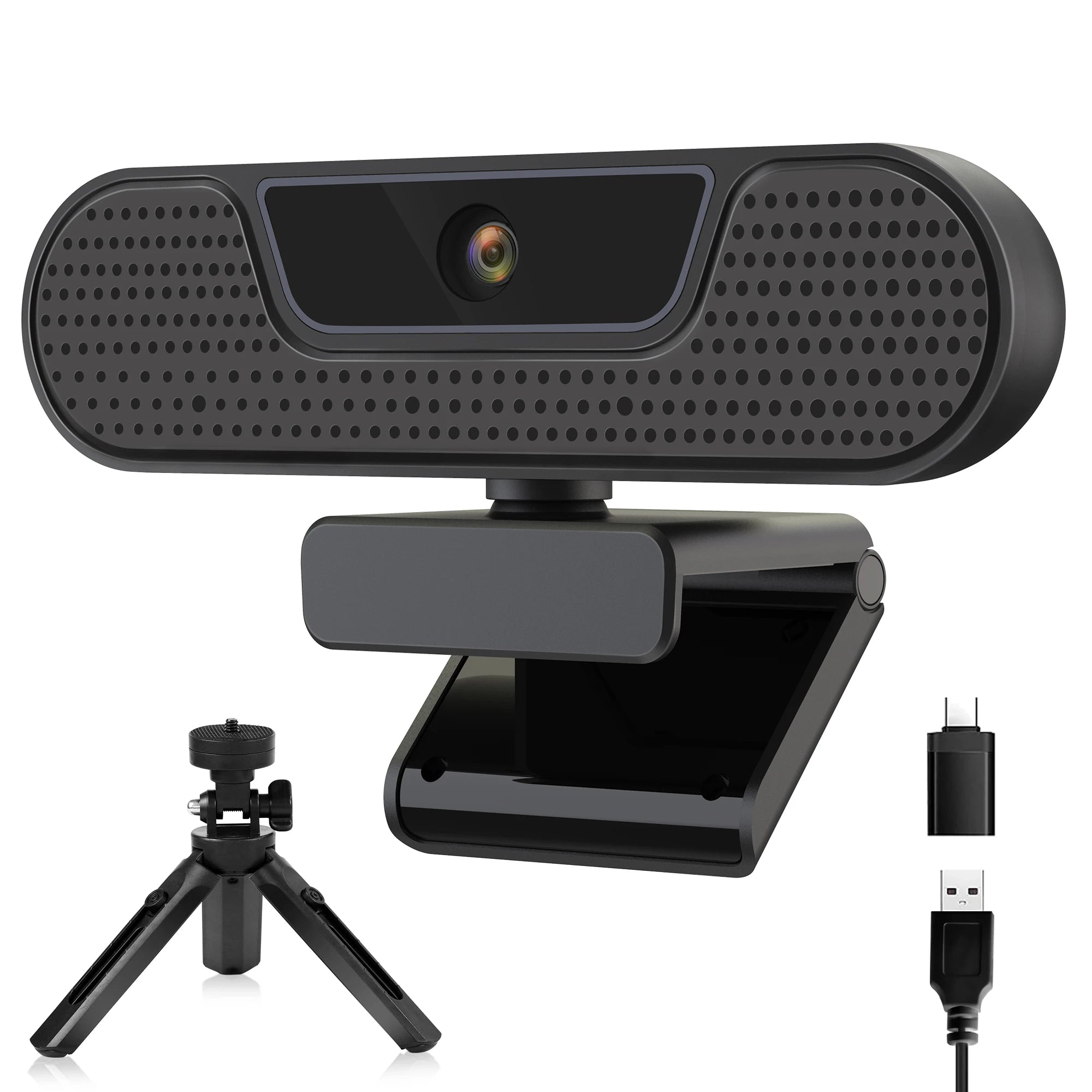 VIZOLINK 4K UHD webkamera 8MP webkamera 4 zajszűrő mikrofonnal automatikus fókusz USB webkamera PC-hez Zoom Teams Google Meet streaminghez