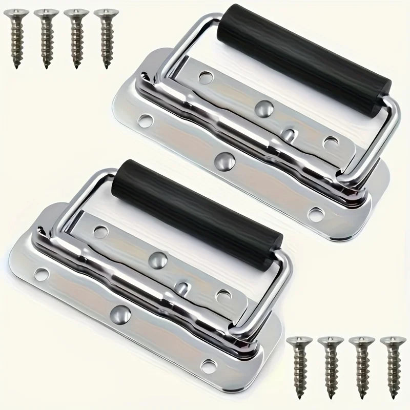Folding Toolbox Handles, Black, Two Sets