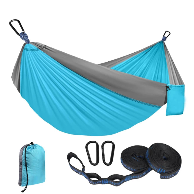Nylon Camping Hammock with Straps - Size Options