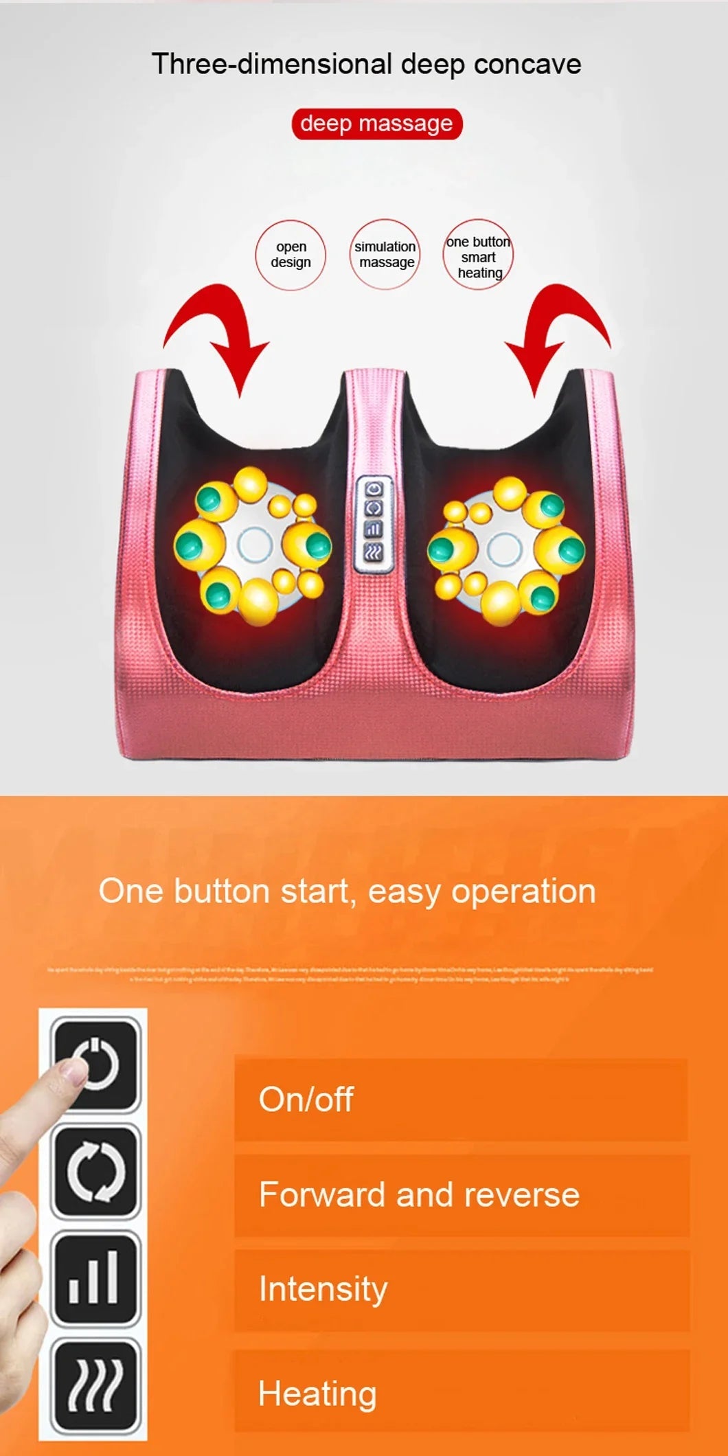 Hot Compression Electric Foot Massager Heating Therapy Shiatsu Kneading Roller Muscle Relaxation Pain Relief Foot Spa Machines