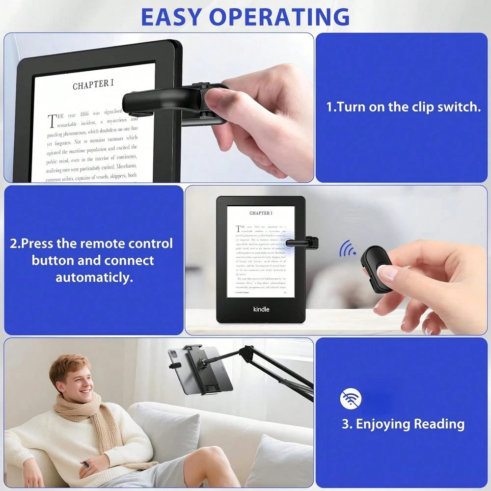 Wireless Page-Turner Ring Remote with Screen Clip