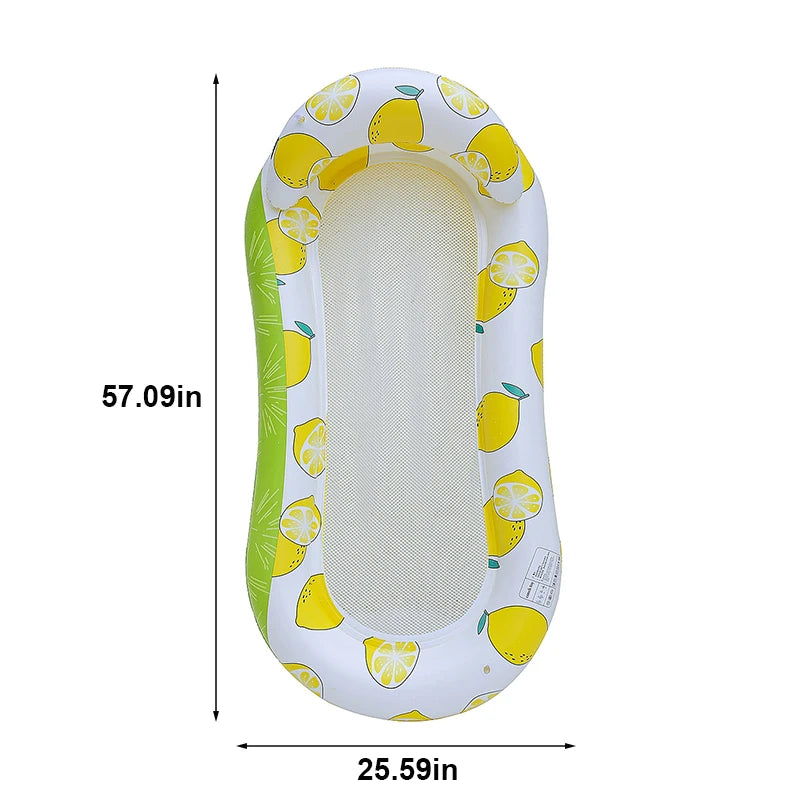 Rooxin Inflatable Water Hammock Floats Bed Swim Ring Tube Swimming Pool Mattresses Sleeping Bed Beach Lounger Chair