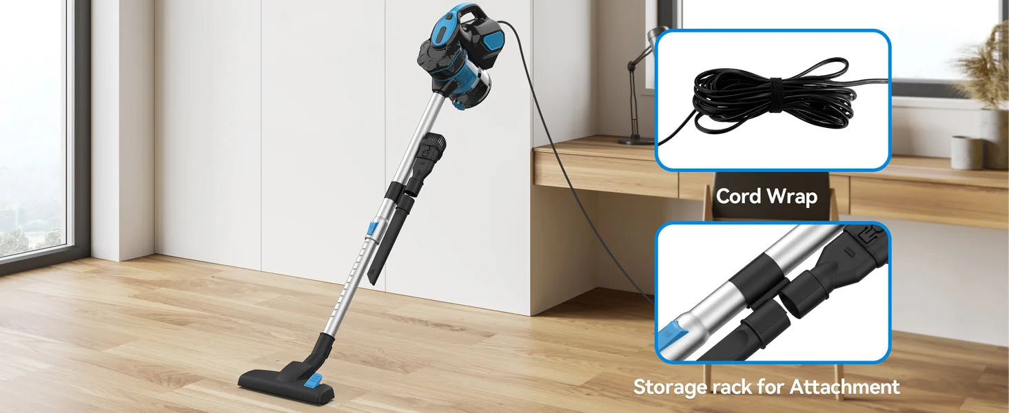 INSE I5 Corded Stick Vacuum 600W 18Kpa Lightweight 2-in-1 Cleaner