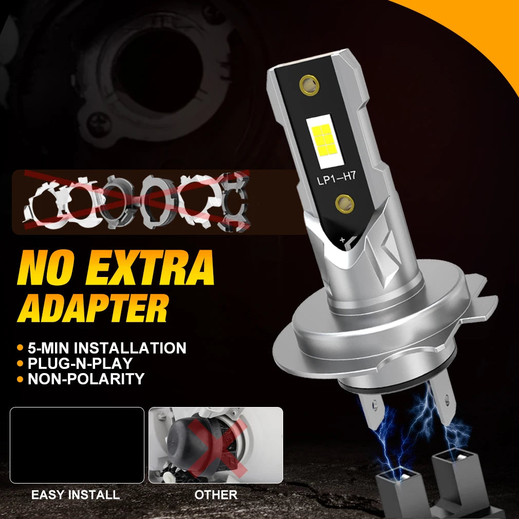H7 LED Headlight Bulb Set