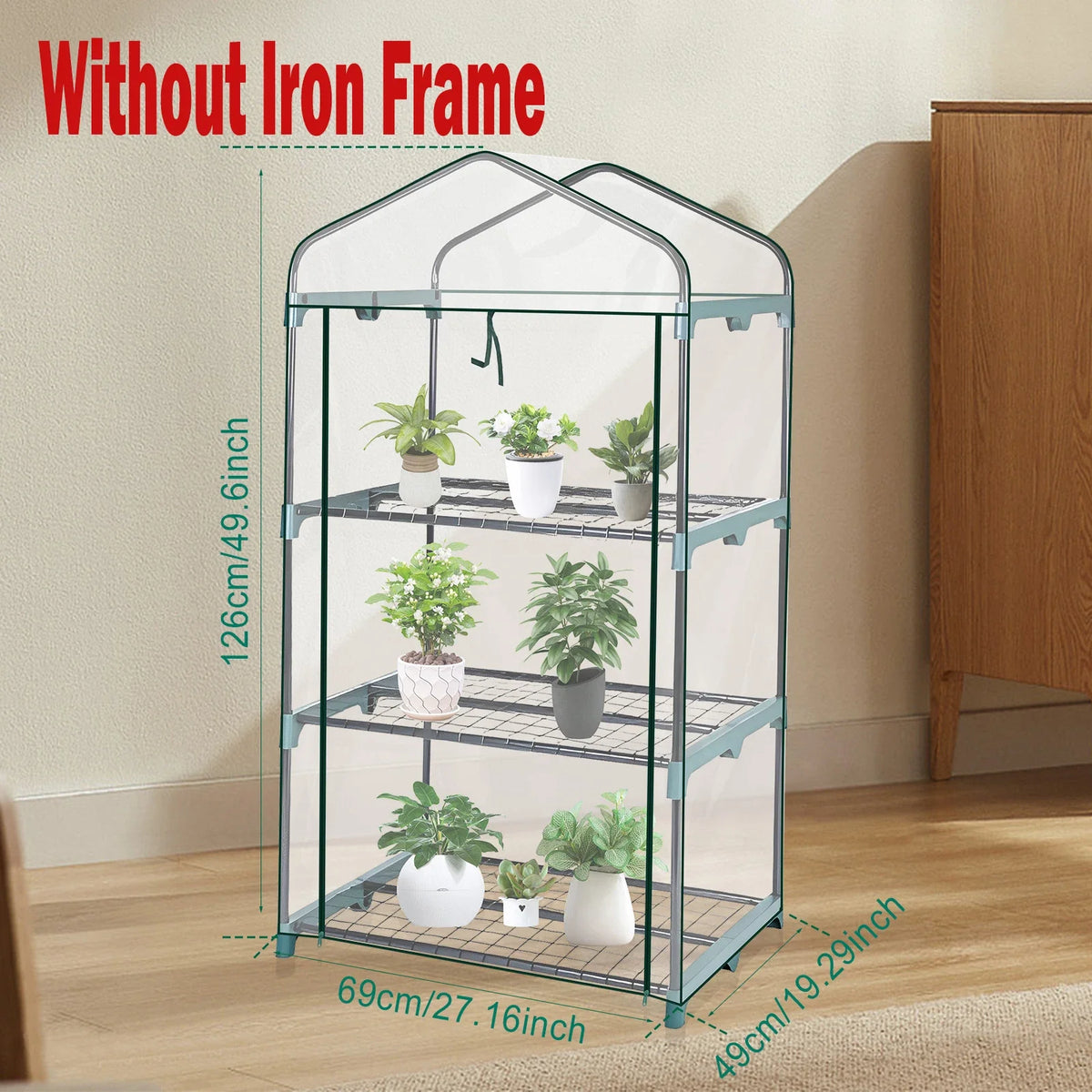 Transparent PVC Greenhouse Replacement Cover, No Frame