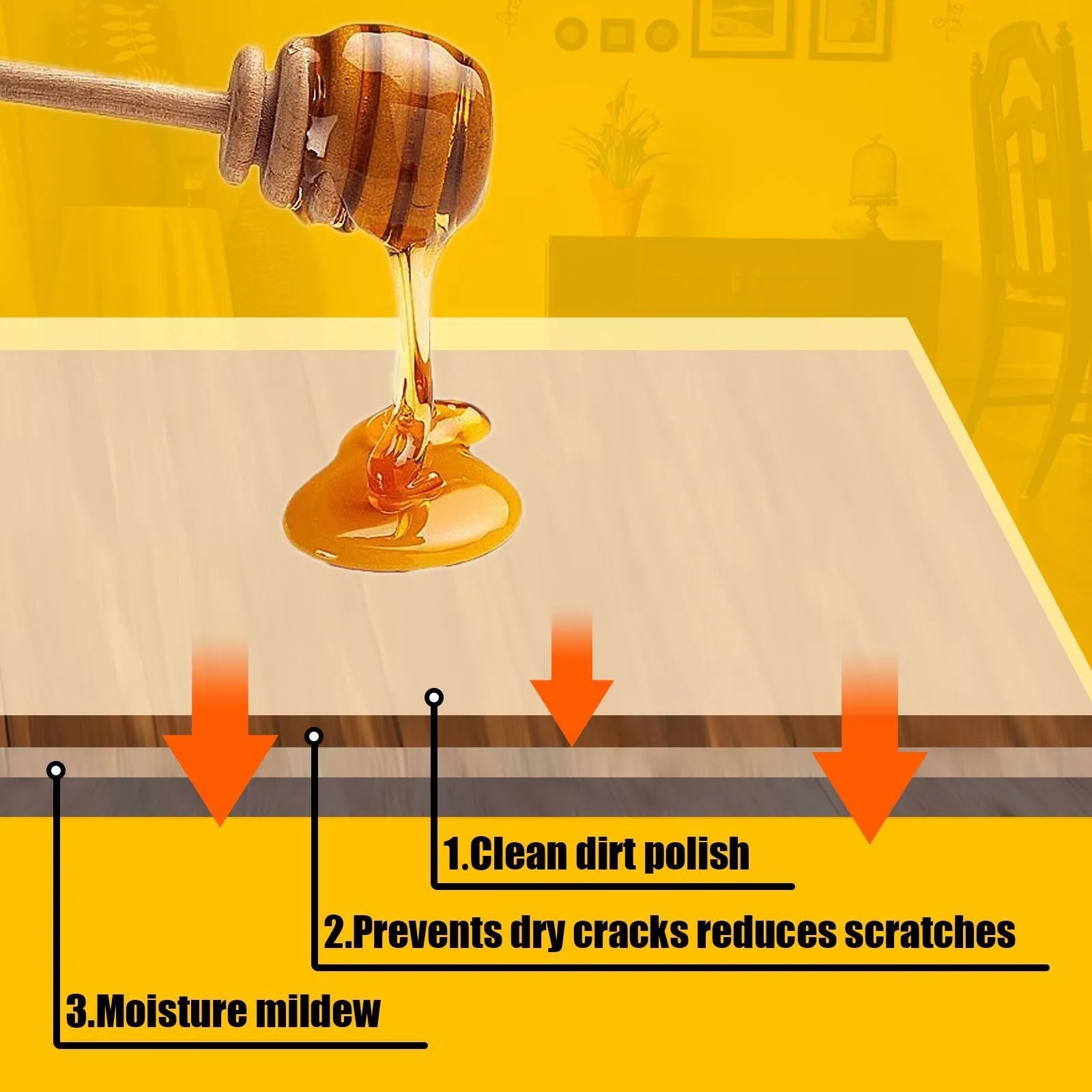 Polisher Wooden Furniture Polishing Beeswax Wear-resistant Furniture Care Wood Floor Maintenance Beeswax Wood Care Wax