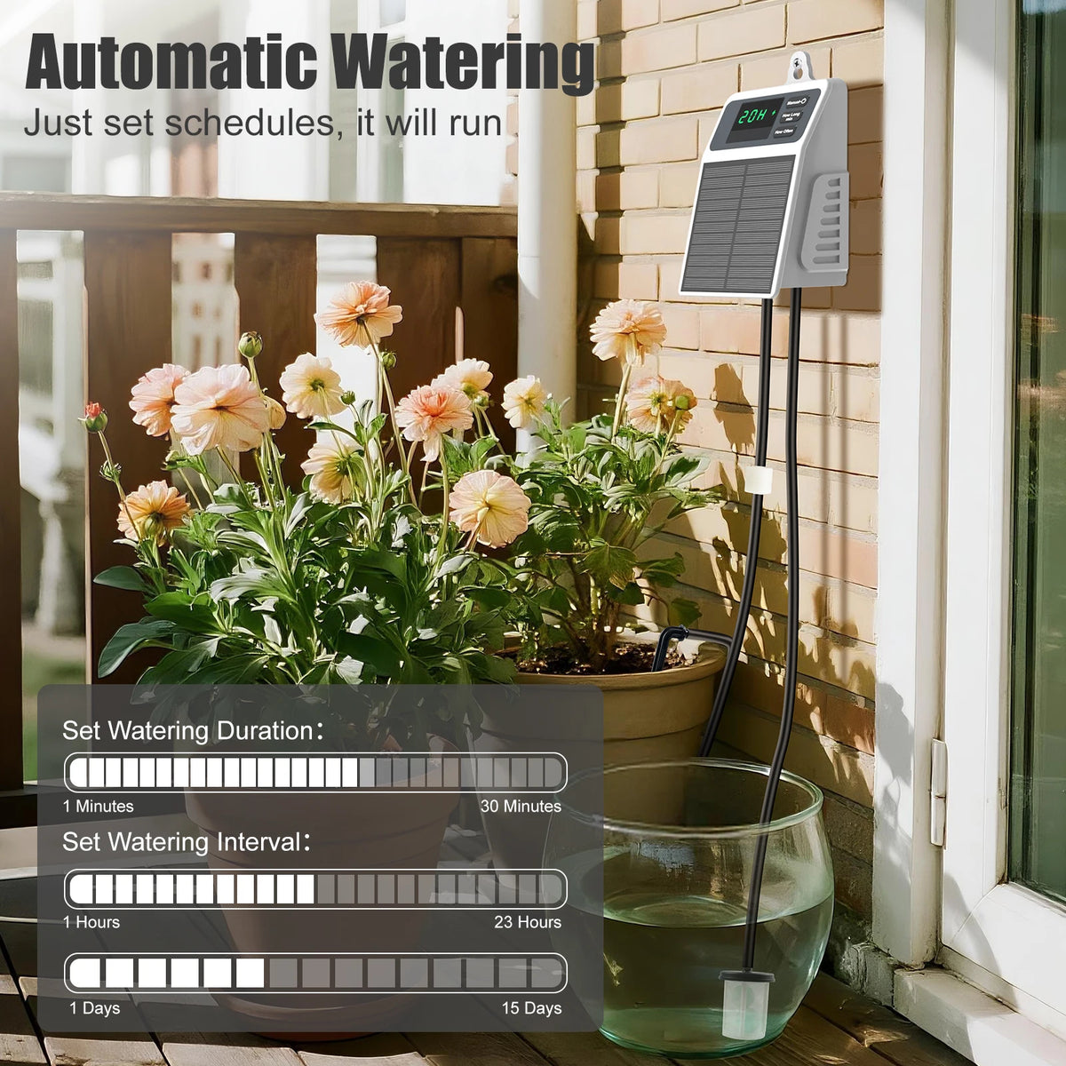 Solrdrip Irrigation Timer til automatisk plantevanding