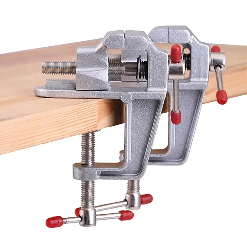 Mini Aluminum Bench Vise with Table Clamp
