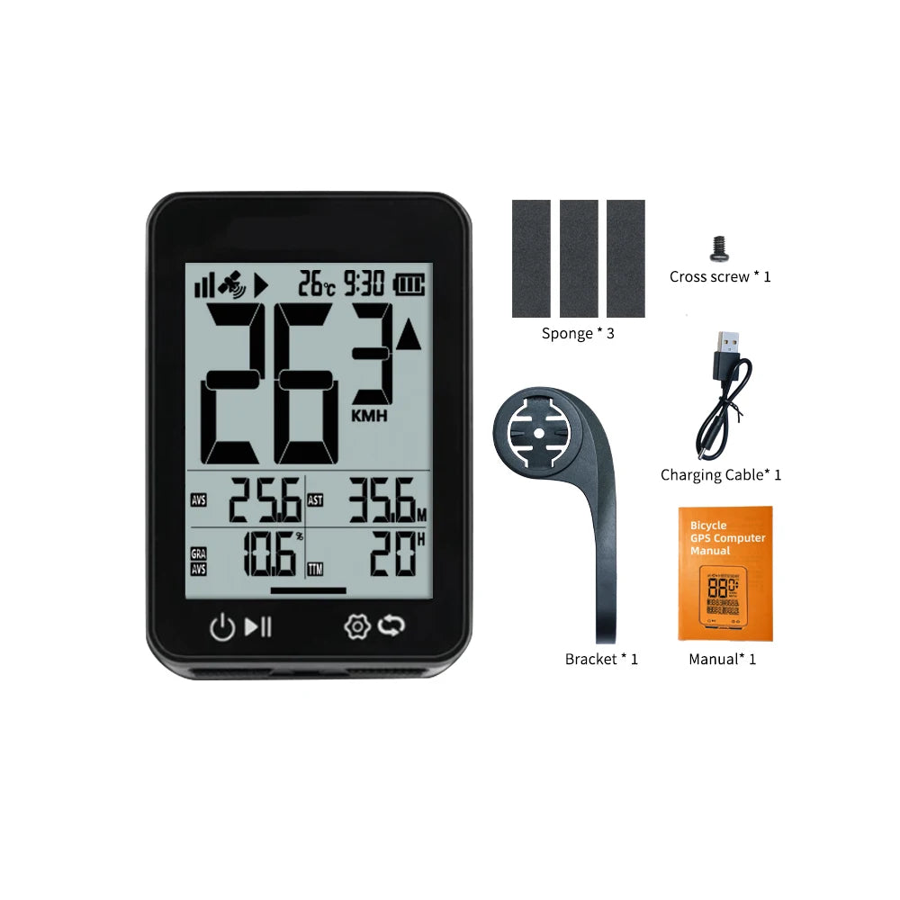 BKV-3101 GPS Bicycle Computer with 2.4-Inch Display