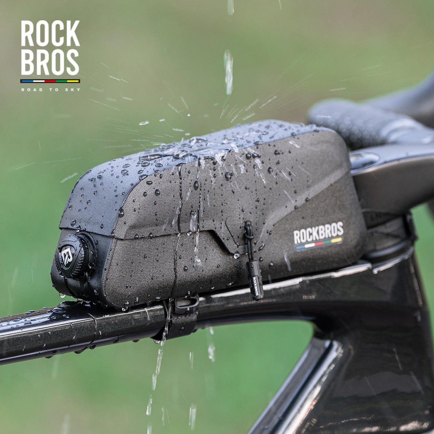 Borsa Impermeabile ROCKBROS ROAD TO SKY per Tubo Superiore della Bici, Borsa Telaio per Ciclismo, Leggera per Accessori da Bicicletta