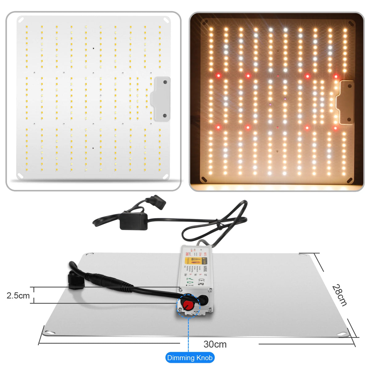 LED Plant-Light Panel, Model and Plug Options