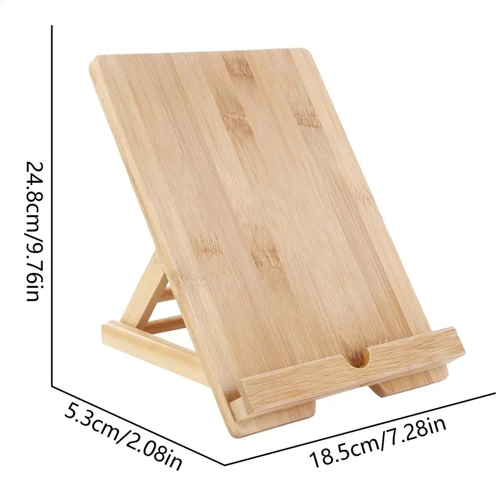 Adjustable Wooden Book and Tablet Stand