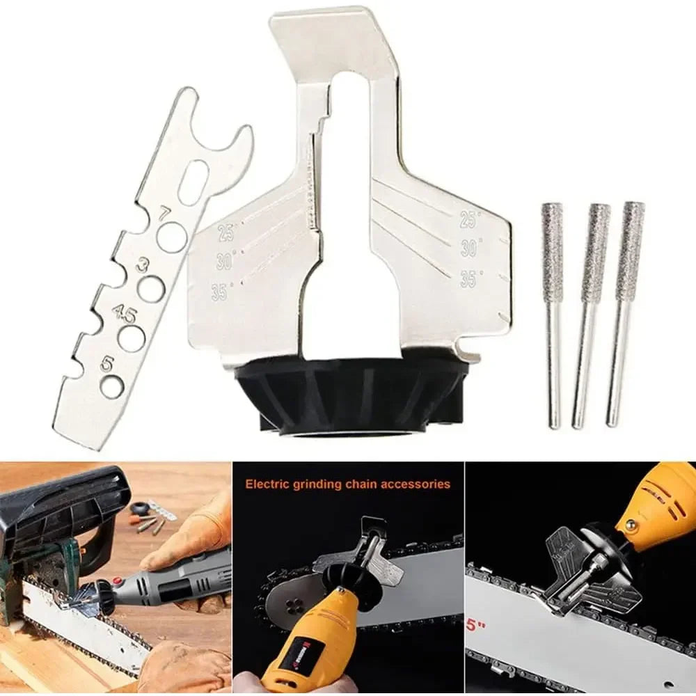 STONEGO Chainsaw Sharpening Attachment - Electric Grinder Attachment for Saw Chains, Polishing and Drill Rotary Accessories