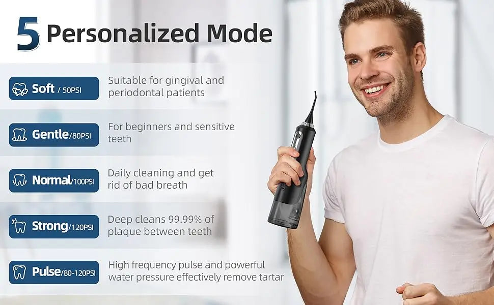 Cordless Electric Water Flosser for Powerful Everyday Oral Care