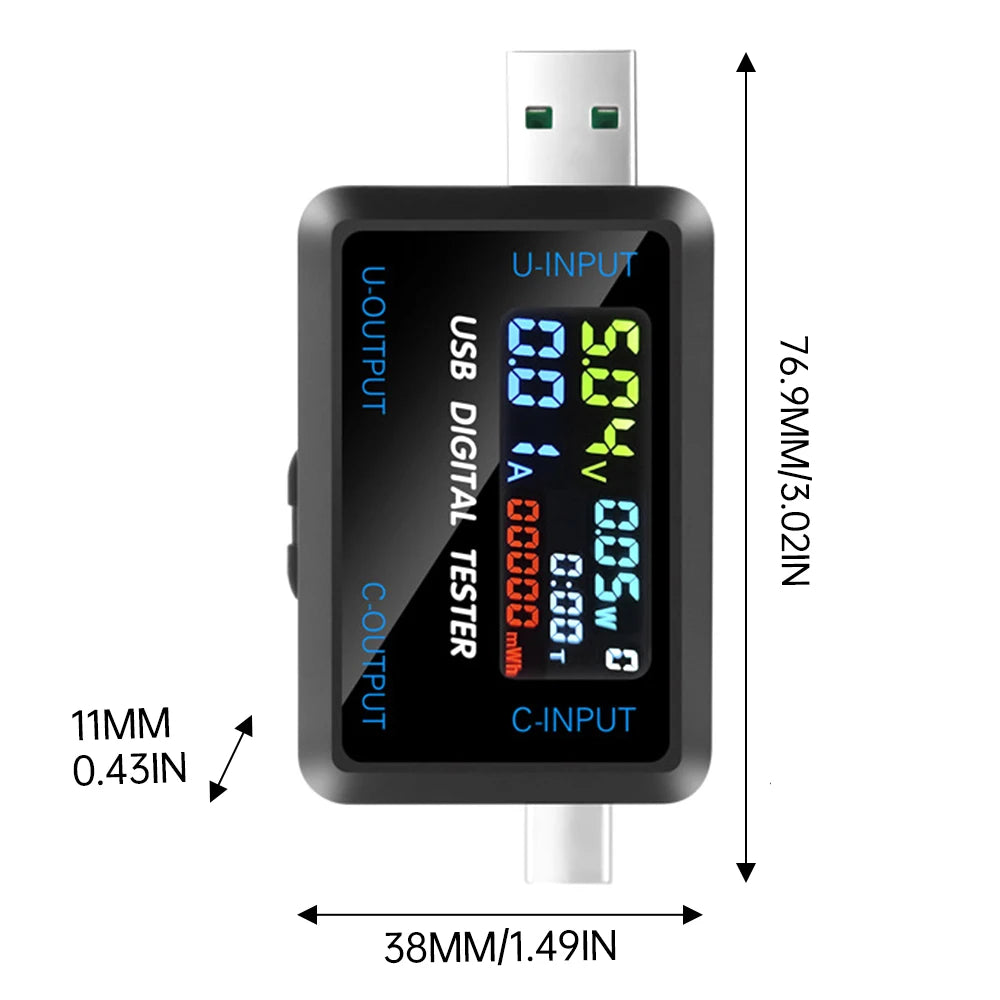 Digitaler USB-Lade-Tester - Anschlussoptionen