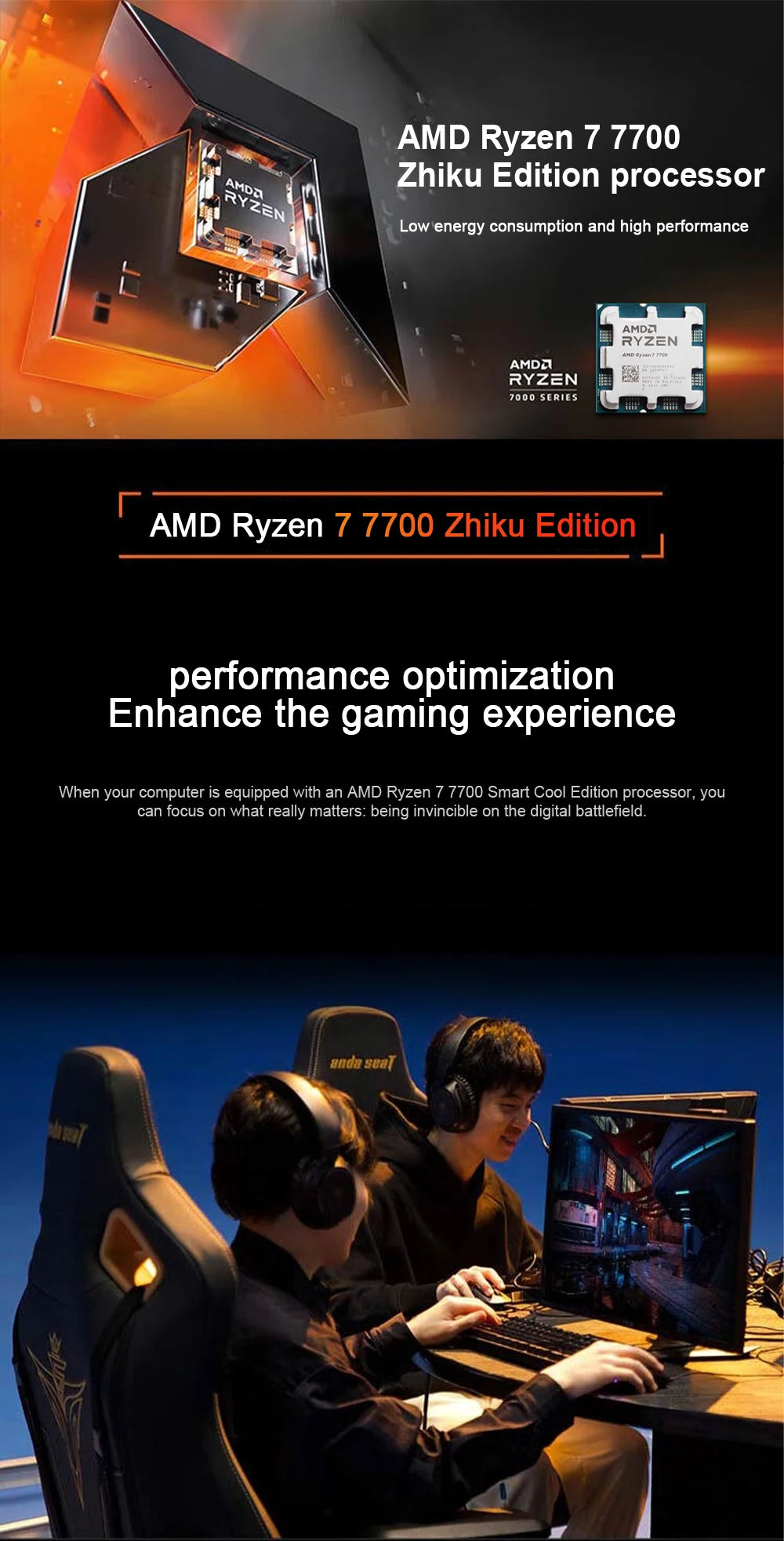 AMD Ryzen 7 7700 CPU Processor 8-Core 16-Thread