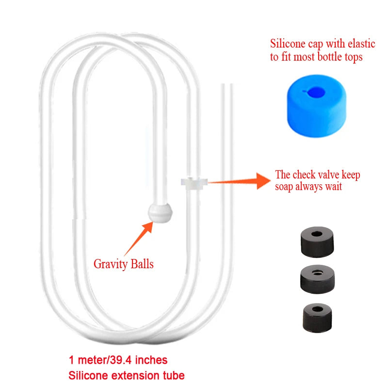 Soap Dispenser for Kitchen Sink, Kichen Sink Soap Dispenser,Extension Tube kit, Under Sink Soap Dispenser Pump, No Need More Ref