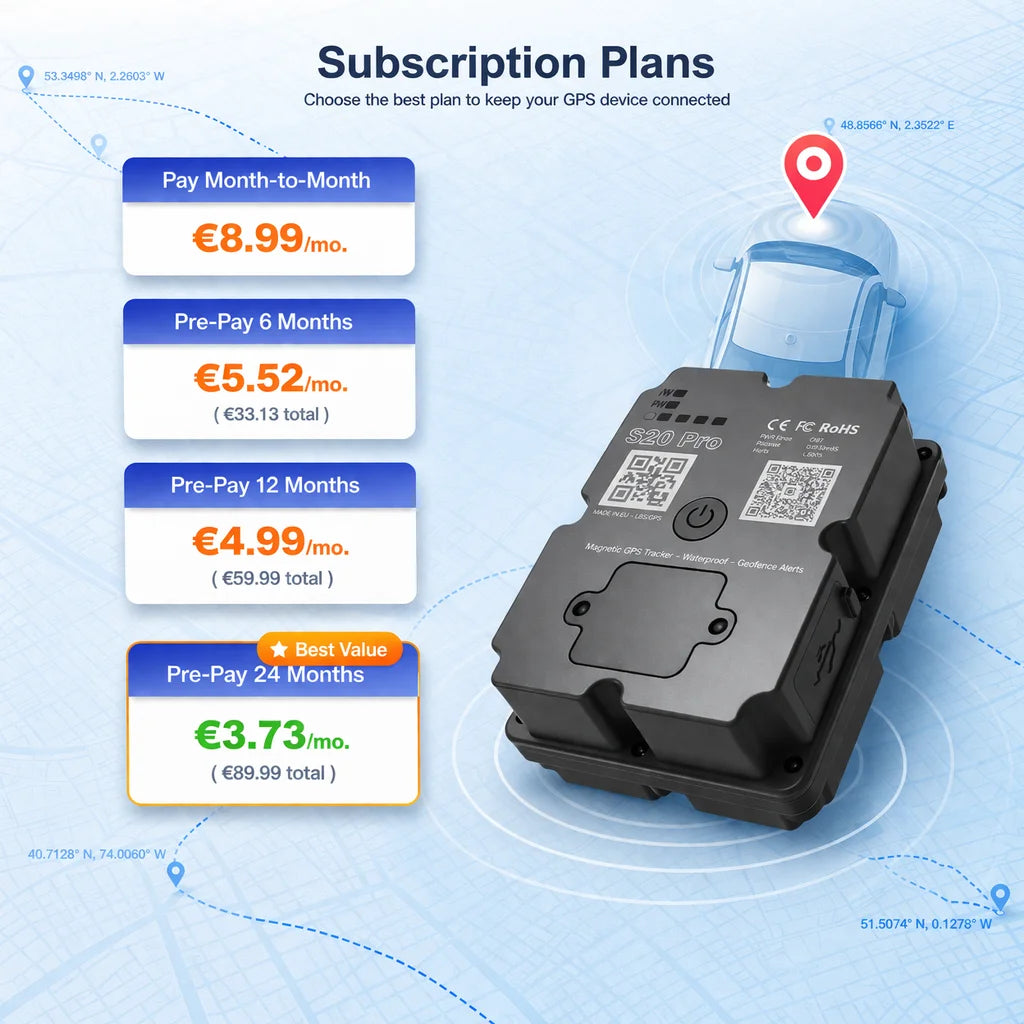 Traceur GPS 4G pour fourgon récréatif et véhicule avec alertes en temps réel