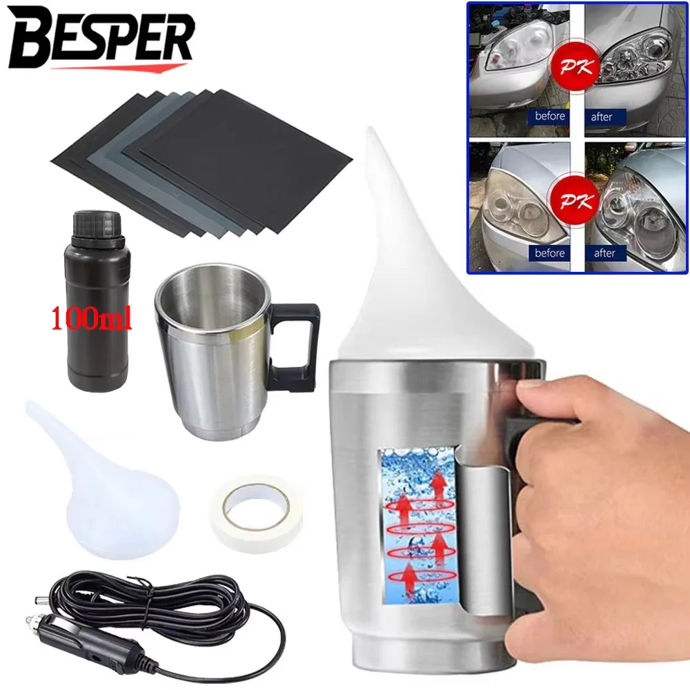 100ML Car Headlight Polishing Kit Headlight Restoration Liquid Polymer Headlamp Renovation Repair Clean Kit Automobile Tool
