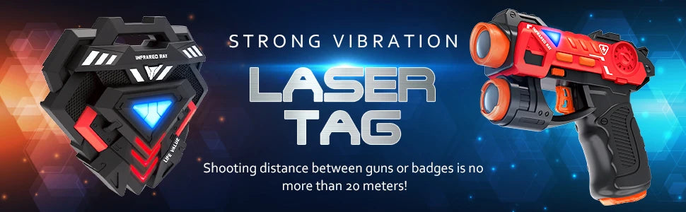 VATOS Mini Laser Tag Guns Set for Kids with Badges