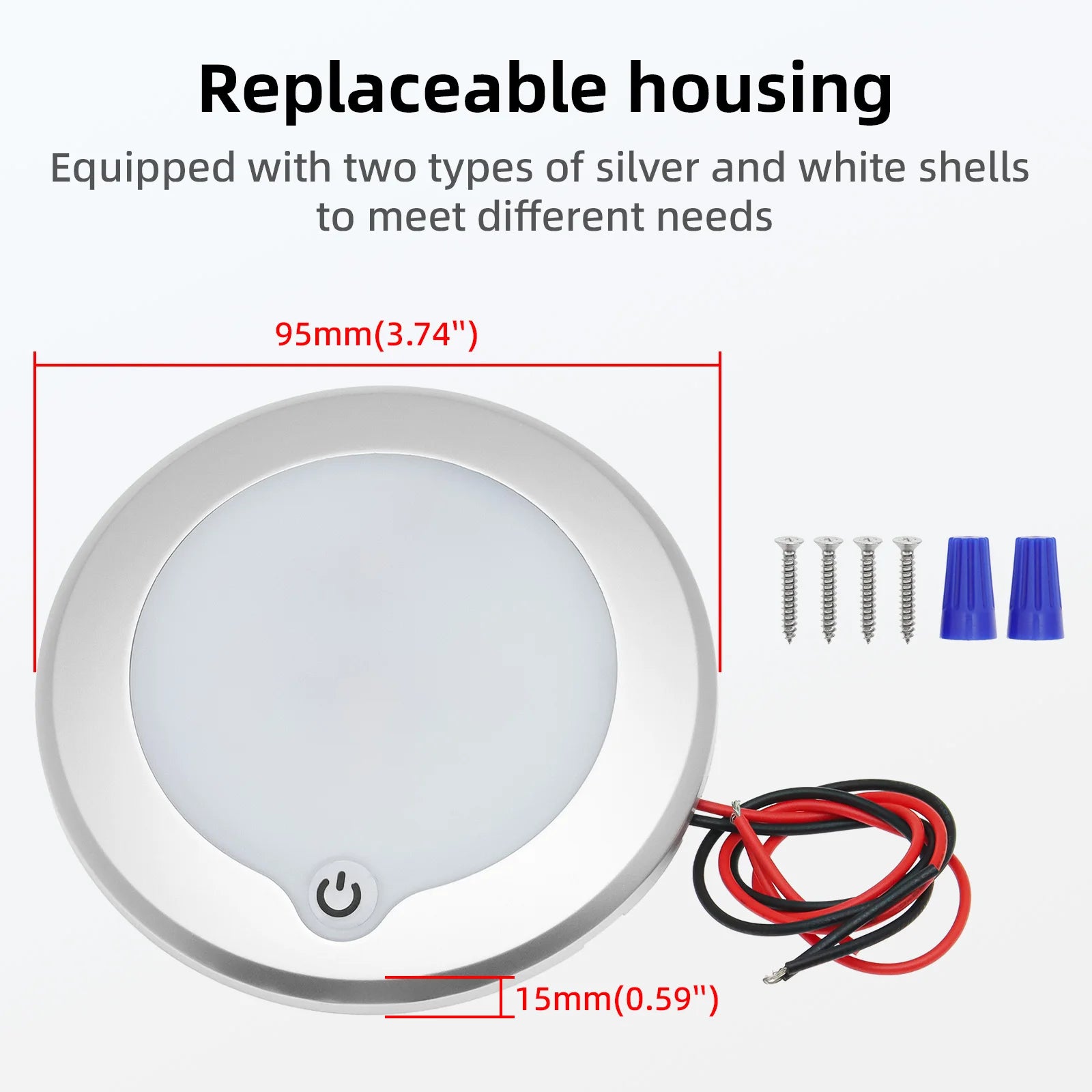 Ceiling Light Indoor Dimmable LED Light Ultra-thin 3W RV Ceiled Dome Lamp Adjustable Brightness Switch Boat Yacht Spotlight 12v