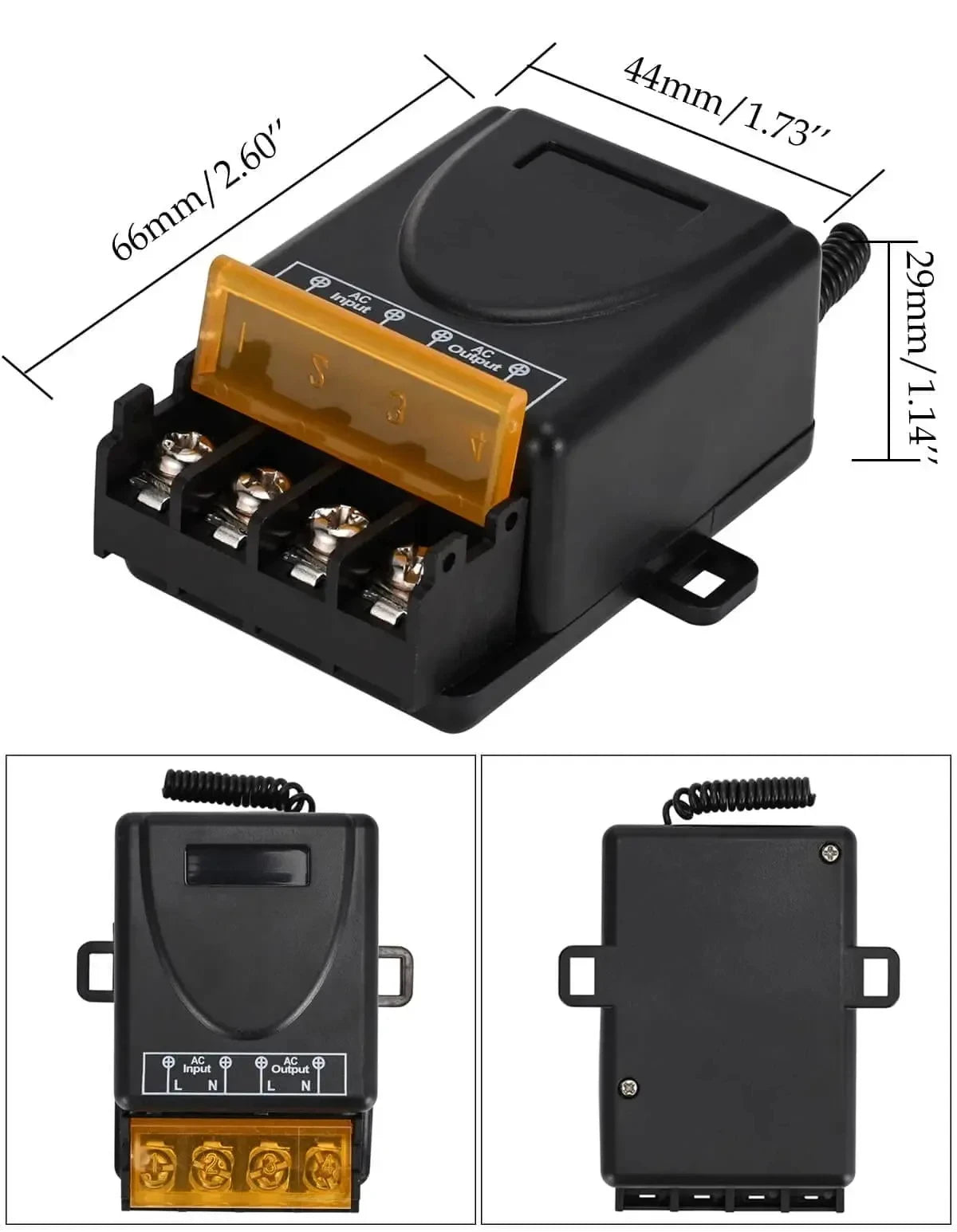 Ricevitore e trasmettitore per interruttore remoto a 433 MHz, CA 110–240 V
