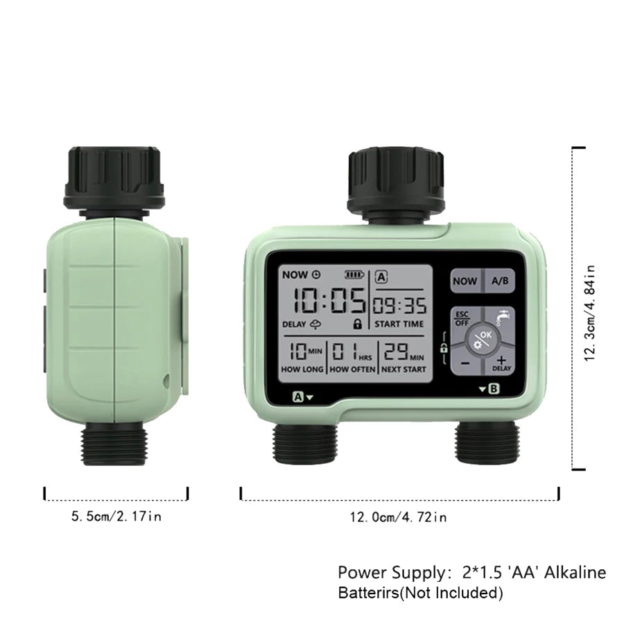 Eshico HCT-326 2-Outlet Water Timer for Precise Outdoor Irrigation