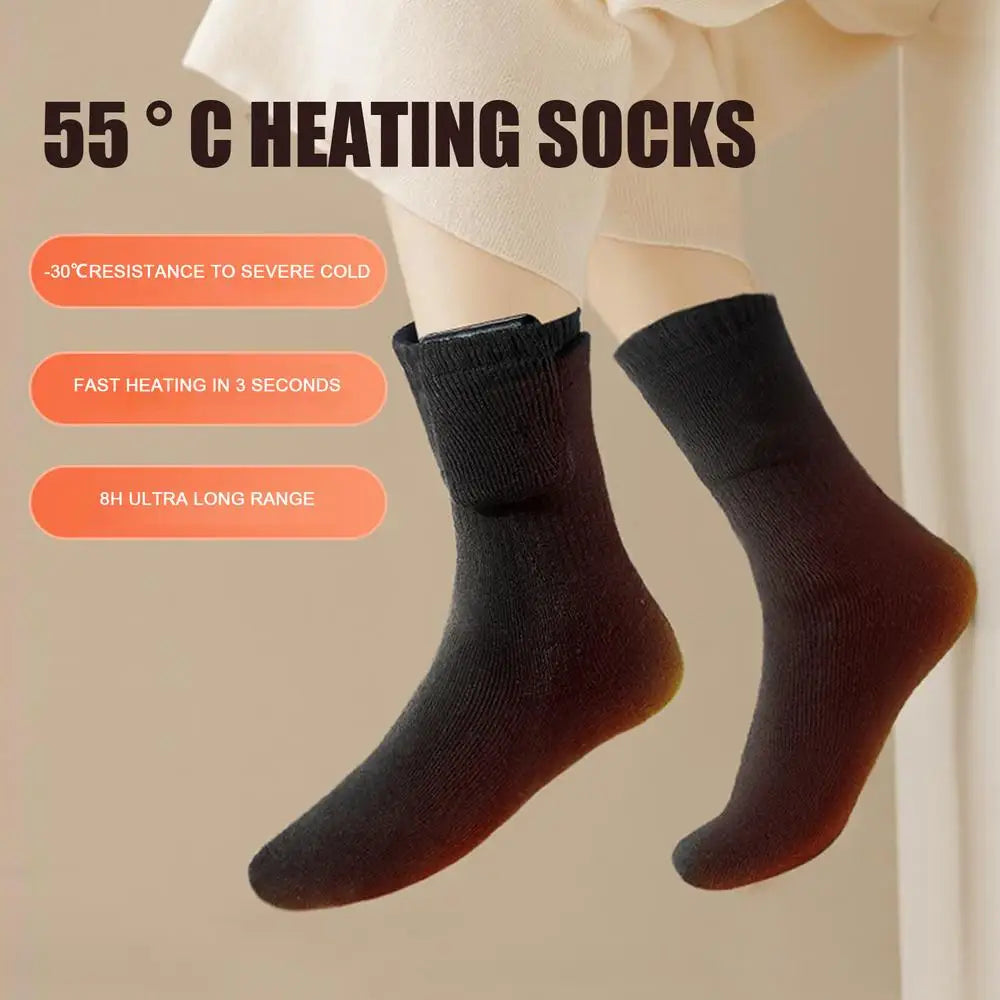 USB-Powered Heated Socks — One Pair