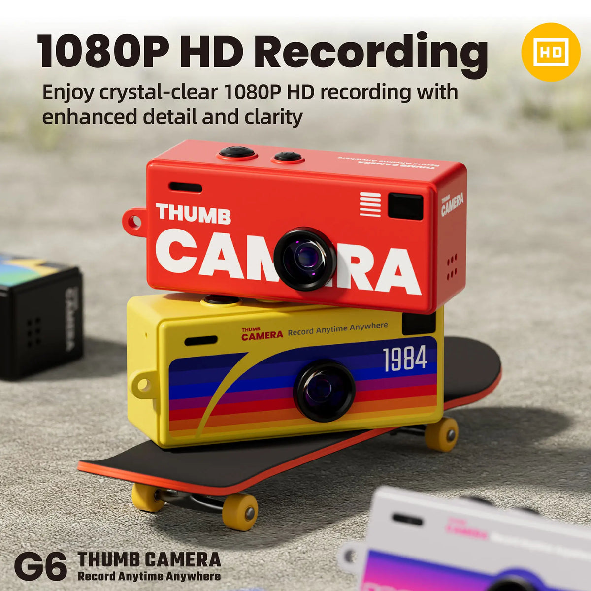 Retro Mini Keychain Camera 1080P with Screen