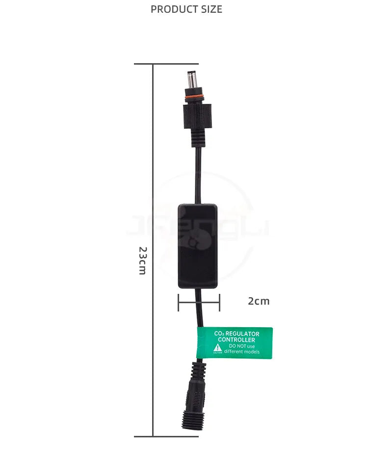 App-kontrollert akvarium CO2 ventil-timer
