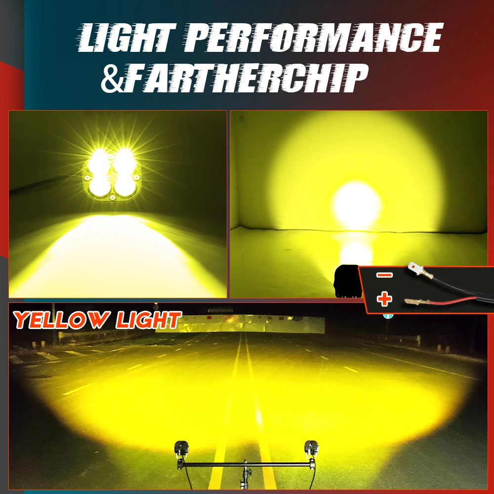 CO LIGHT Lâmpada de Trabalho LED Spot 3 polegadas 12V 24V Luzes de Nevoeiro Luzes de Condução Offroad 4X4 4WD Holofote LED para Camioneta Carro ATV SUV UAZ Moto