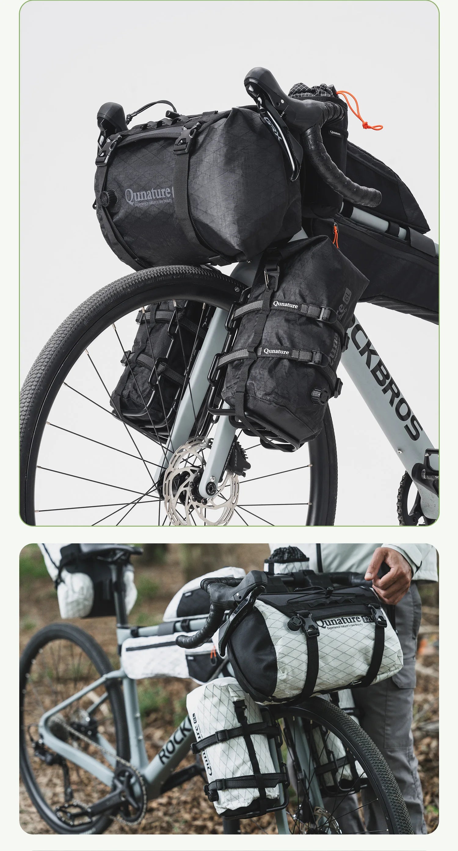 Vodotěsná brašna na sedlo pro bikepacking 6L/12L, úložný prostor na nosič